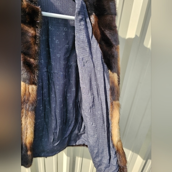 GLAMOROUS AUTHENTIC MAHAGONY MINK FUR COAT/JACKET SIZES XLARGE-1XL - Picture 8 of 9